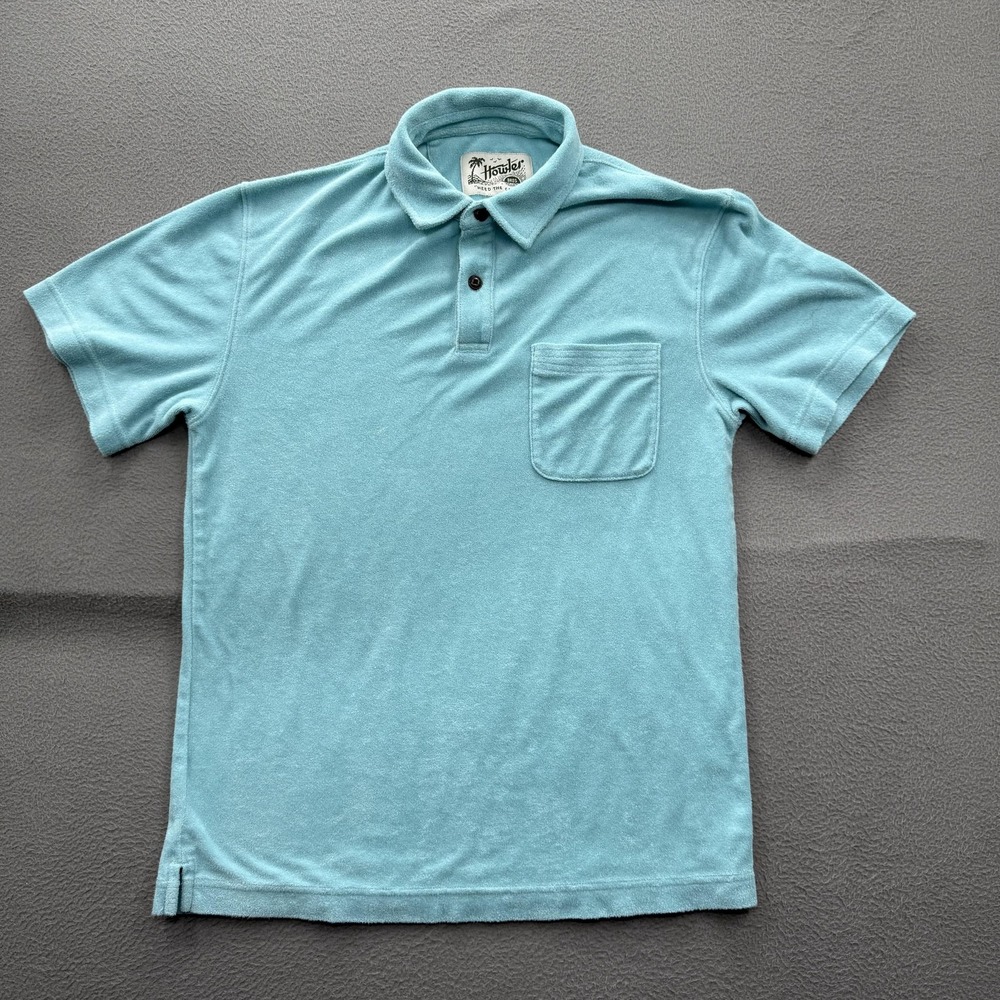 Howler Brothers Light Blue Polo Shirt with Chest Pocket